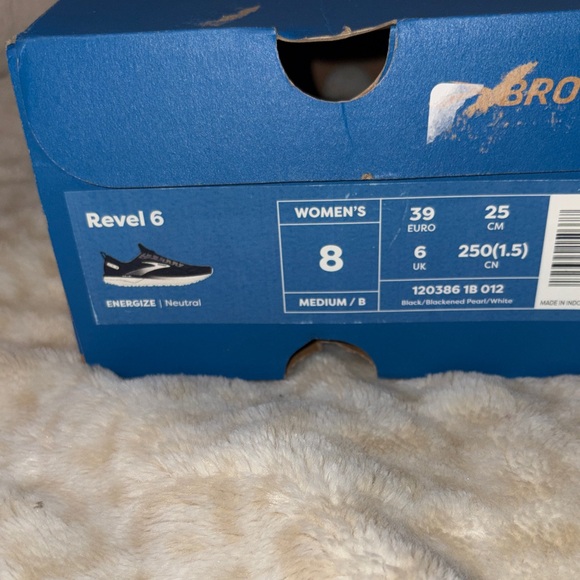 Brooks Revel 6 Black and White Running Shoes - Picture 9 of 11